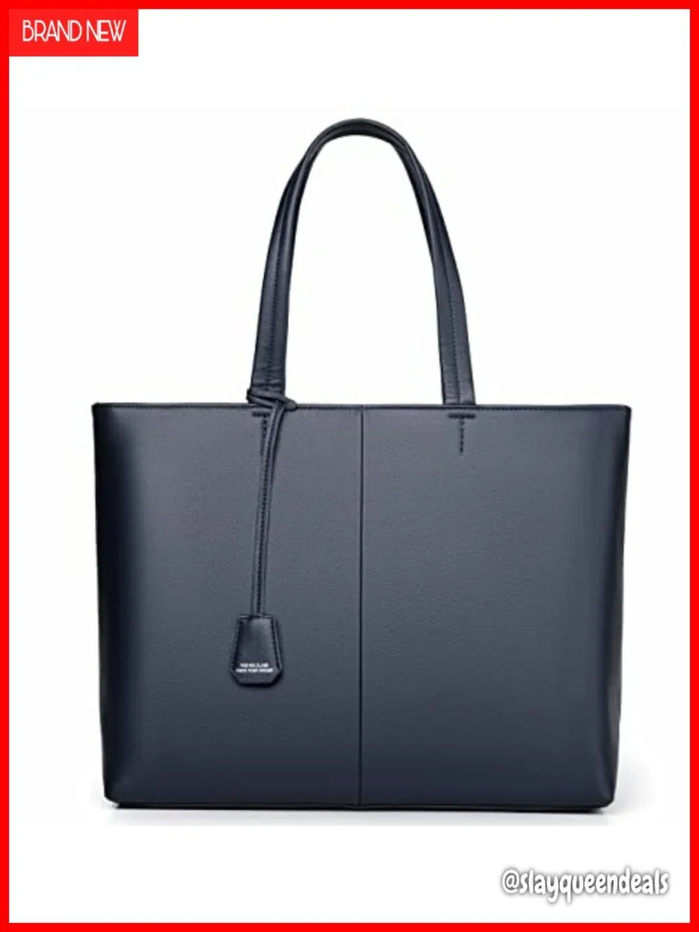 Leather Large Capacity Tote Bag for Men Business Briefcase Shoulder Bag with